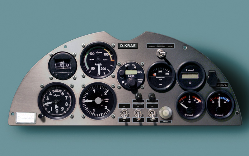 Instrumententafel der Kr&auml;he