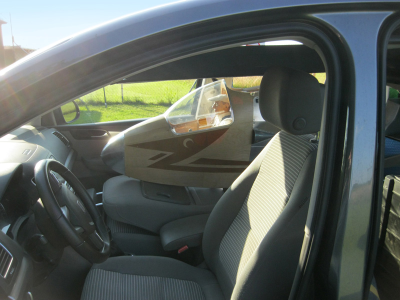 Kr�he als Beifahrer