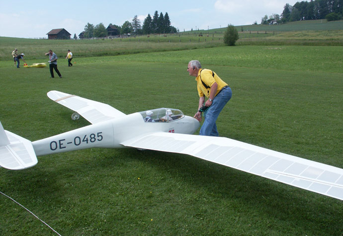 Kurt Ritter mit seiner "Musger"