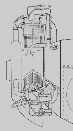 Zeichnung Sternmotor - Attrappe